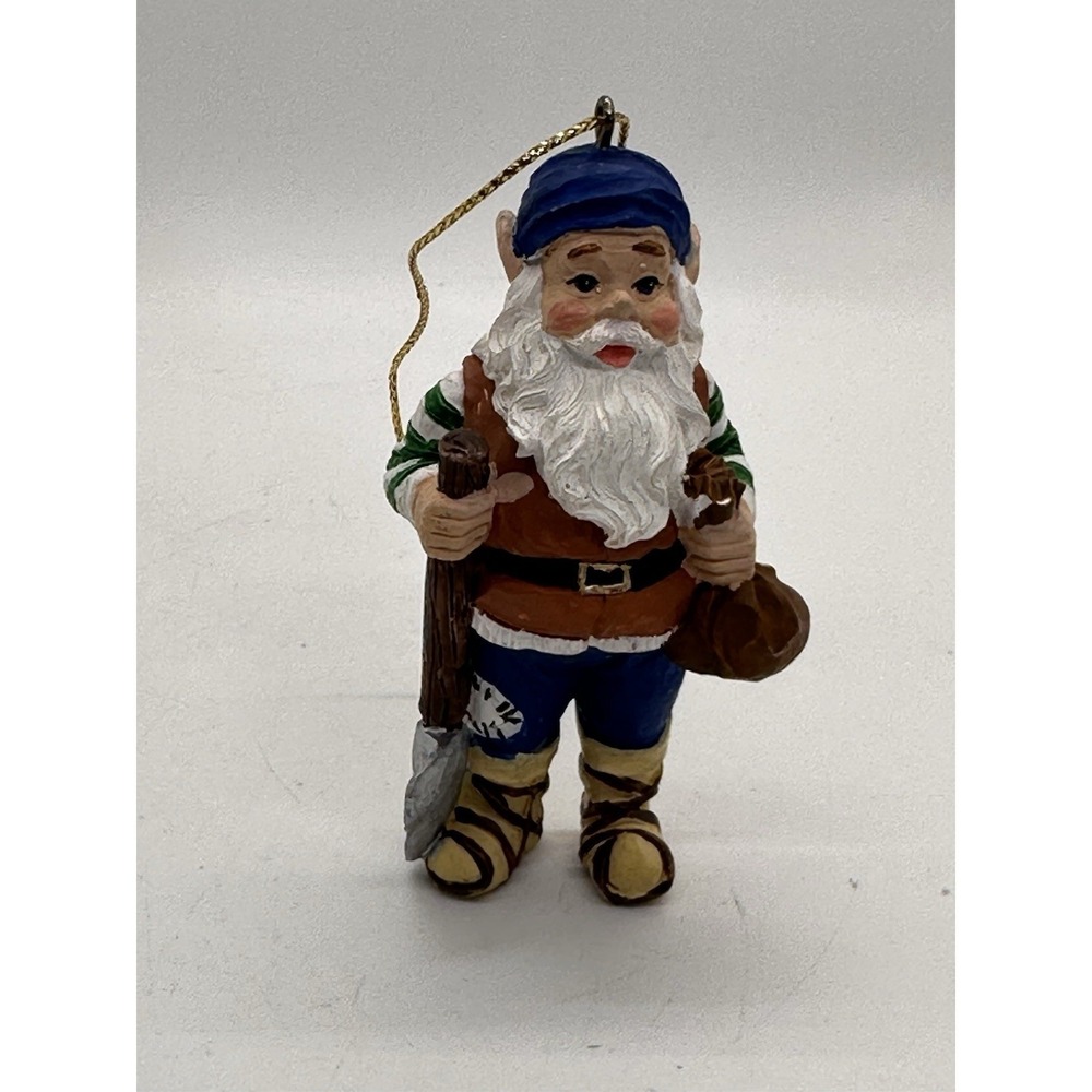 Ceramic Gnome Santa Ornament Hollow Hand Painted Christmas Decor